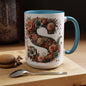 Floral Monogram 'S' Accent Coffee Mug – Vintage Rose Initial Mug 15oz