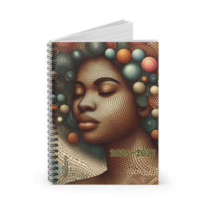 Illustrated 2026-2027 Spiral Notebook - Inspirational Ruled Line for Creativity and Organization