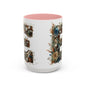 Artistic 'E' Letter Accent Coffee Mug – Botanical Initial Design 15oz