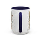 Floral Letter 'H' Accent Coffee Mug — Botanical Monogram Ceramic Mug