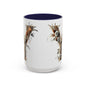 Artistic Monogram 'Y' Accent Coffee Mug — Elegant Botanical Initial Mug 15oz