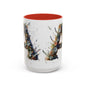 Floral Monogram 'A' Accent Coffee Mug — Artistic Alphabet Initial Gift