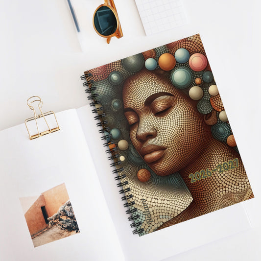 Illustrated 2026-2027 Spiral Notebook - Inspirational Ruled Line for Creativity and Organization