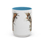 Artistic Monogram 'Y' Accent Coffee Mug — Elegant Botanical Initial Mug 15oz