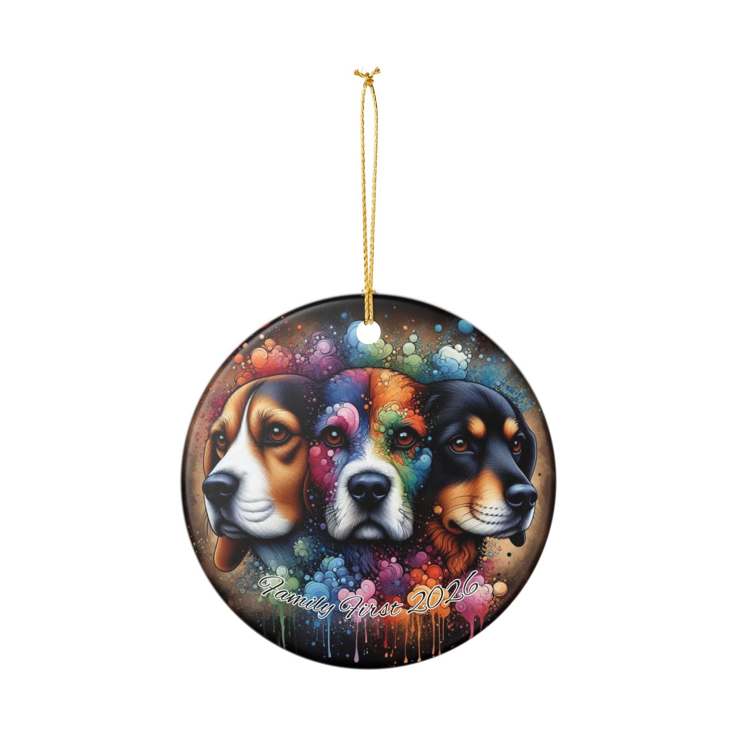 First Family 2026 Ceramic Ornament — 3D Dog Decoration