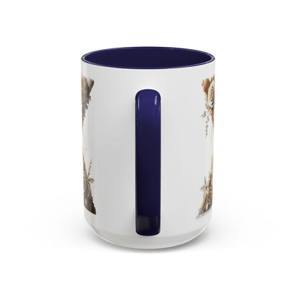 Artistic Letter 'X' Accent Coffee Mug – Neutral Rustic Botanical Initial