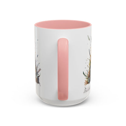 Floral Monogram 'A' Accent Coffee Mug — Artistic Alphabet Initial Gift