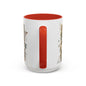 Floral Letter 'H' Accent Coffee Mug — Botanical Monogram Ceramic Mug
