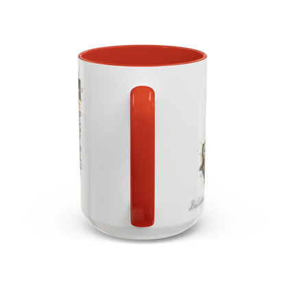 Floral Monogram Coffee Mug — Letter 'J' Accent Mug 15 oz