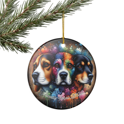 First Family 2026 Ceramic Ornament — 3D Dog Decoration