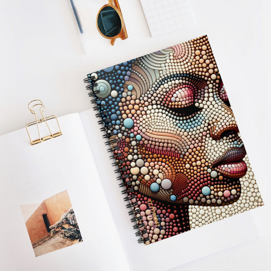 Abstract Art Spiral Notebook - Vibrant Geometric Design for Creative Minds