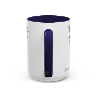 Artistic Monogram 'Y' Accent Coffee Mug — Elegant Botanical Initial Mug 15oz