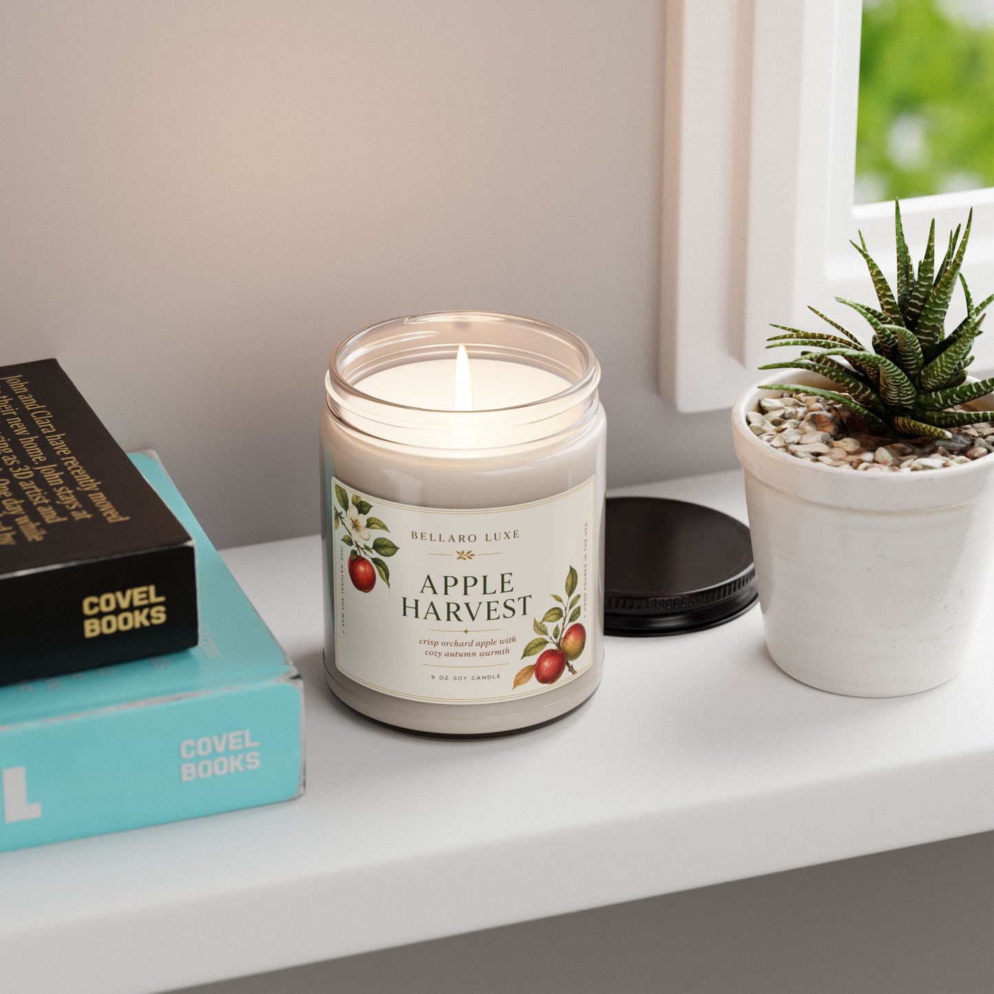 Apple Harvest Scented Soy Candle — 9oz Crisp Orchard Apple & Warm Autumn Spice