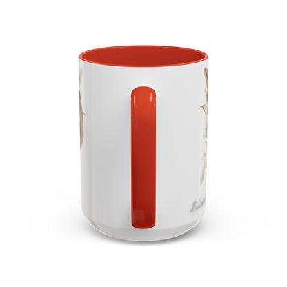 Earthy Letter 'P' Accent Coffee Mug — Botanical Initial Mug 15oz