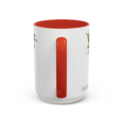 Artistic Monogram 'Y' Accent Coffee Mug — Elegant Botanical Initial Mug 15oz