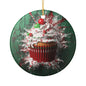 Ceramic Ornament - 3D Christmas Cupcake Decor