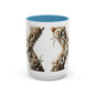 Artistic Letter 'X' Accent Coffee Mug – Neutral Rustic Botanical Initial