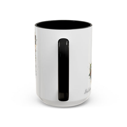 Floral Monogram Coffee Mug — Letter 'J' Accent Mug 15 oz