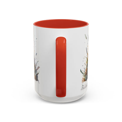 Floral Monogram 'A' Accent Coffee Mug — Artistic Alphabet Initial Gift
