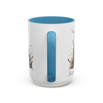 Floral Monogram 'A' Accent Coffee Mug — Artistic Alphabet Initial Gift