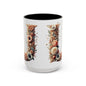 Floral Monogram 'U' Accent Coffee Mug – Floral Letter U Ceramic Mug 15oz