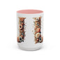 Floral Monogram 'U' Accent Coffee Mug – Floral Letter U Ceramic Mug 15oz