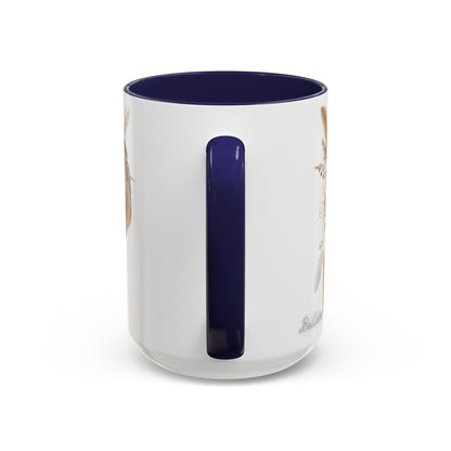 Earthy Letter 'P' Accent Coffee Mug — Botanical Initial Mug 15oz