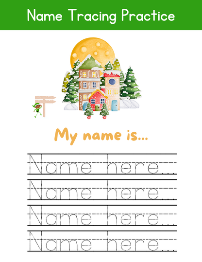 2026 Winter Tracing & Handwriting Practice Workbook – Ages 3+ | Fun Seasonal Educational Activities