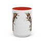 Artistic Monogram 'Y' Accent Coffee Mug — Elegant Botanical Initial Mug 15oz