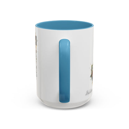 Floral Monogram Coffee Mug — Letter 'J' Accent Mug 15 oz