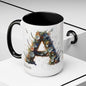Floral Monogram 'A' Accent Coffee Mug — Artistic Alphabet Initial Gift