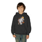 Youth Hoodie — Playful Ghost & Pumpkin Halloween Pullover