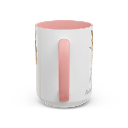 Earthy Letter 'P' Accent Coffee Mug — Botanical Initial Mug 15oz