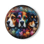 Dogs Gone Wild — Colorful Dog Portrait Ceramic Coaster