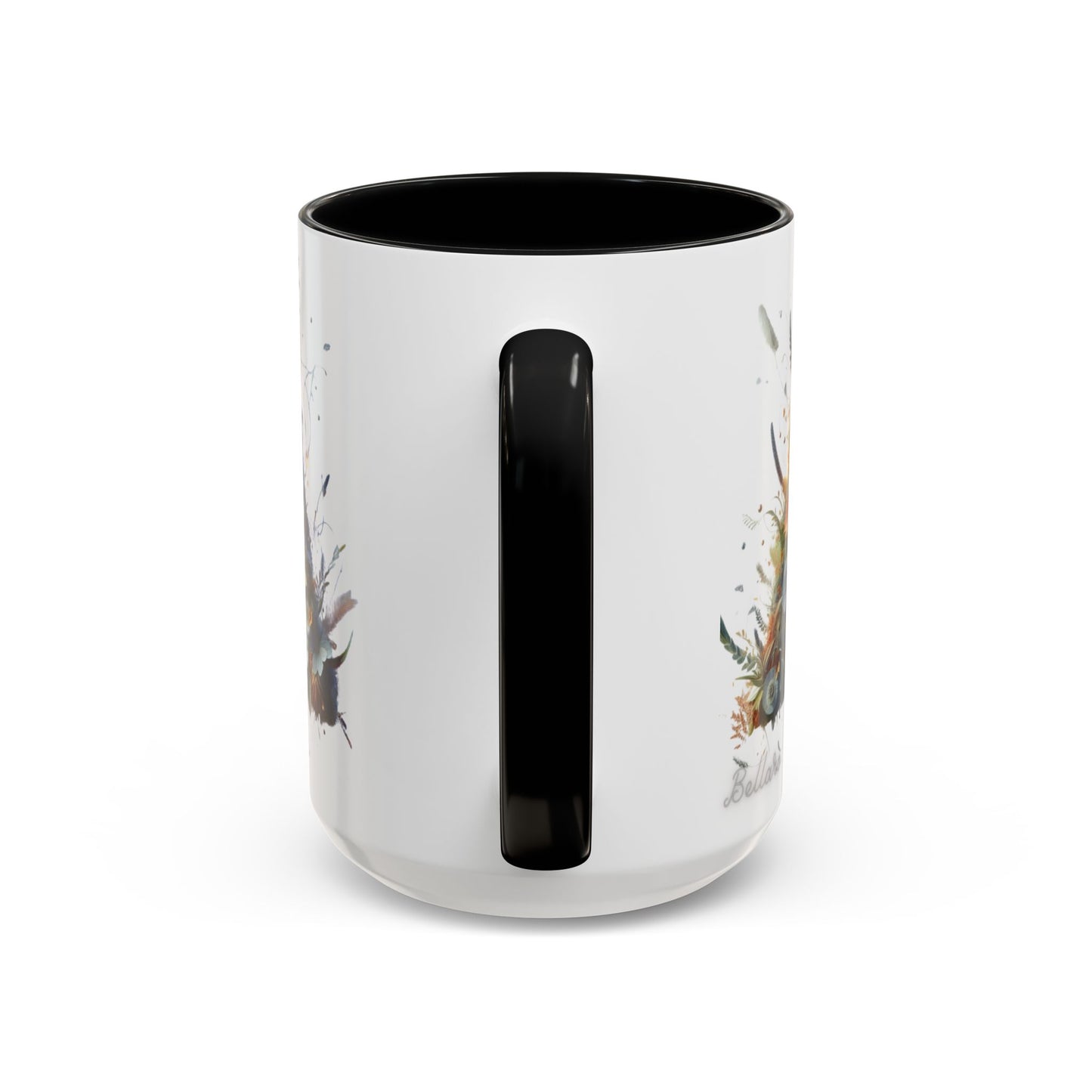 Floral Monogram 'A' Accent Coffee Mug — Artistic Alphabet Initial Gift