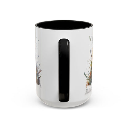Floral Monogram 'A' Accent Coffee Mug — Artistic Alphabet Initial Gift