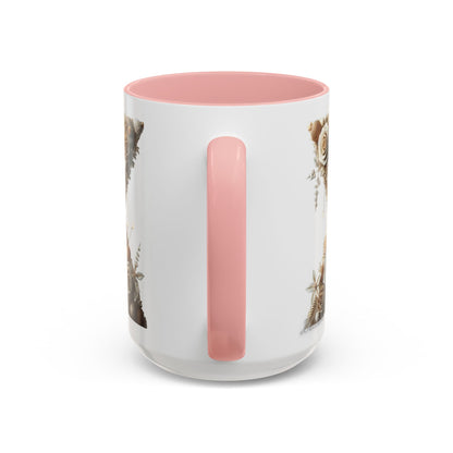 Artistic Letter 'X' Accent Coffee Mug – Neutral Rustic Botanical Initial