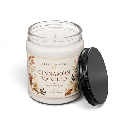 Cinnamon Vanilla Soy Candle | 9oz Warm Spice & Vanilla Scent