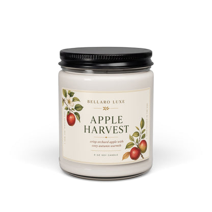 Apple Harvest Scented Soy Candle — 9oz Crisp Orchard Apple & Warm Autumn Spice