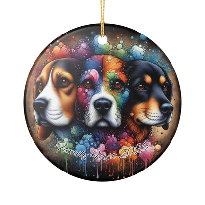First Family 2026 Ceramic Ornament — 3D Dog Decoration