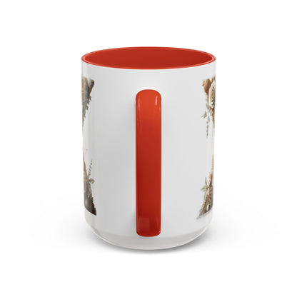 Artistic Letter 'X' Accent Coffee Mug – Neutral Rustic Botanical Initial