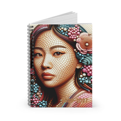 Artistic 2026-2027 Spiral Notebook - Ruled Pages, Colorful Floral Design