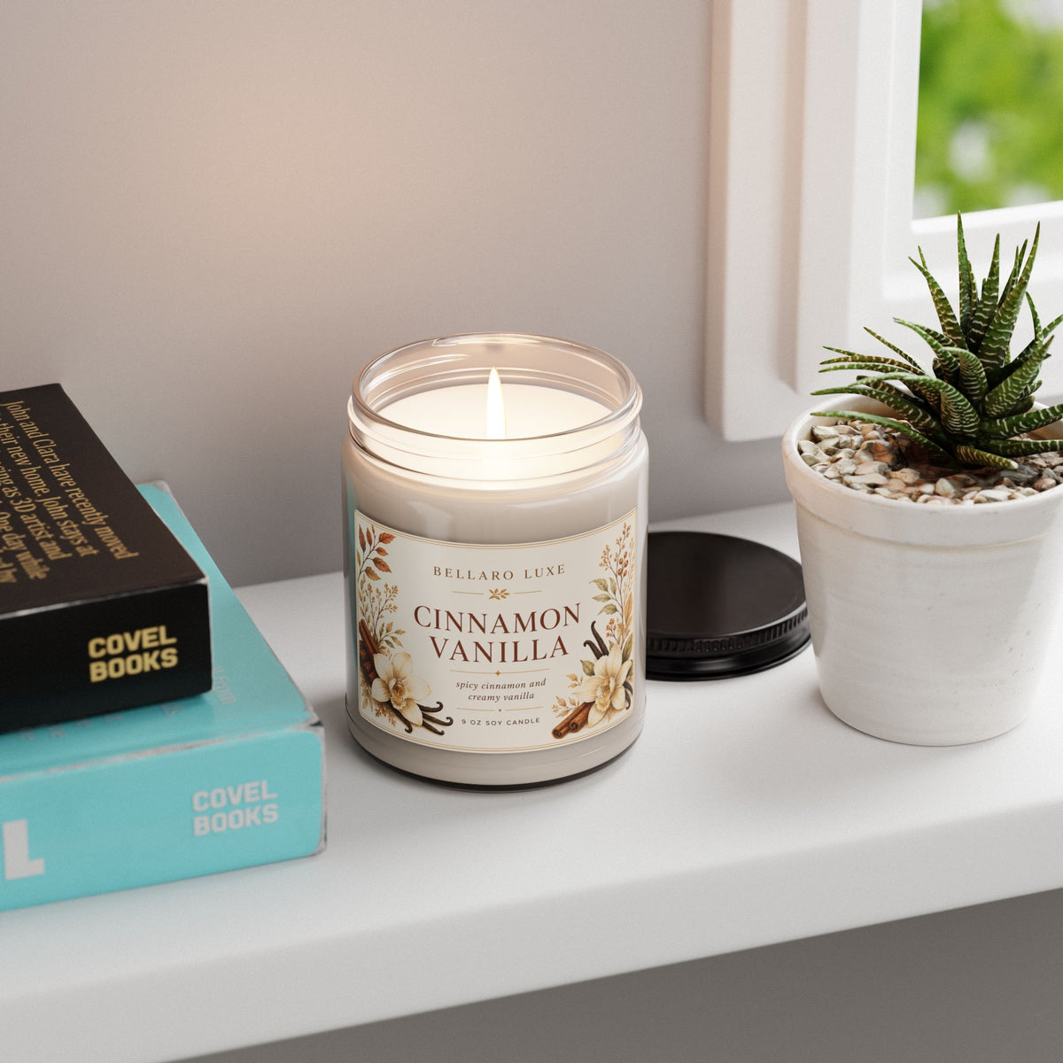 Cinnamon Vanilla Soy Candle | 9oz Warm Spice & Vanilla Scent