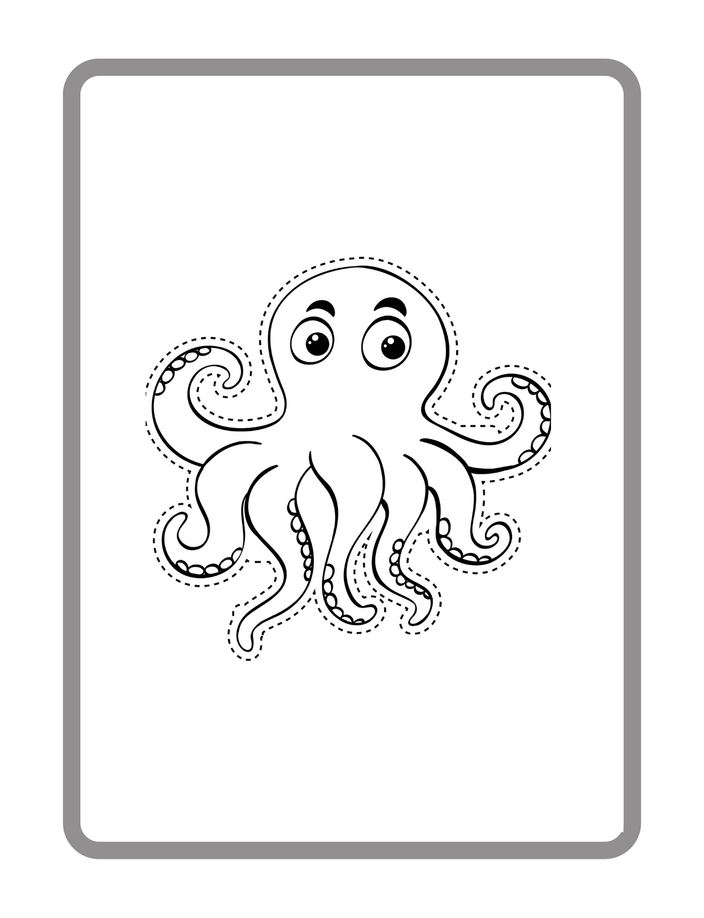 Digital Sea Animals Coloring Workbook