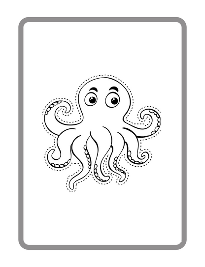 Digital Sea Animals Coloring Workbook