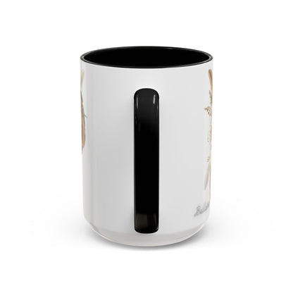 Earthy Letter 'P' Accent Coffee Mug — Botanical Initial Mug 15oz
