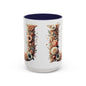 Floral Monogram 'U' Accent Coffee Mug – Floral Letter U Ceramic Mug 15oz