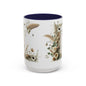 Boho 'L' Accent Coffee Mug — Neutral Dried Flowers Design 15oz