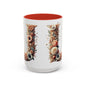 Floral Monogram 'U' Accent Coffee Mug – Floral Letter U Ceramic Mug 15oz