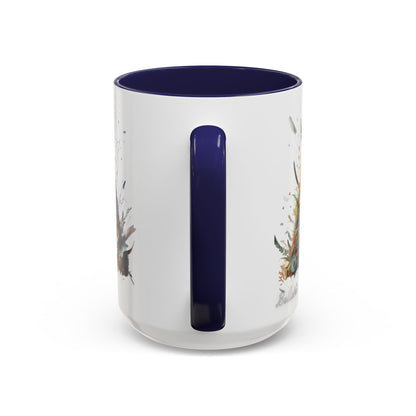 Floral Monogram 'A' Accent Coffee Mug — Artistic Alphabet Initial Gift
